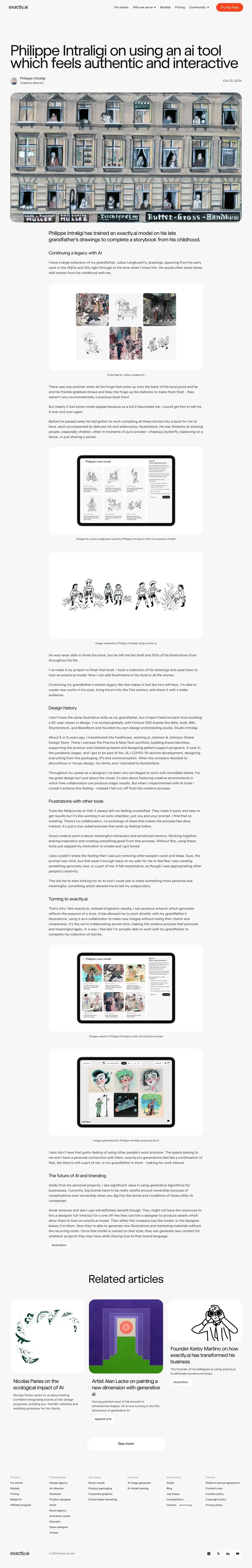 Philippe Intraligi on using an ai tool which feels authentic and interactive - Case Study design
