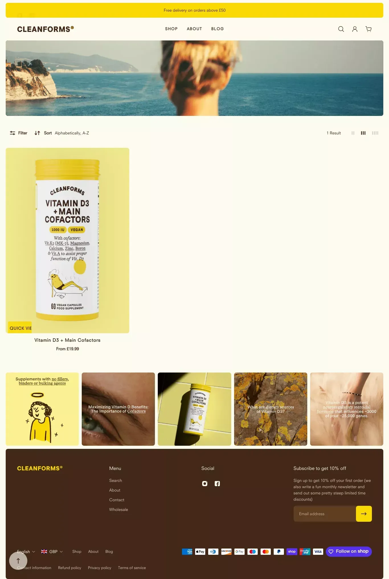 Products – Cleanforms - Product listing design