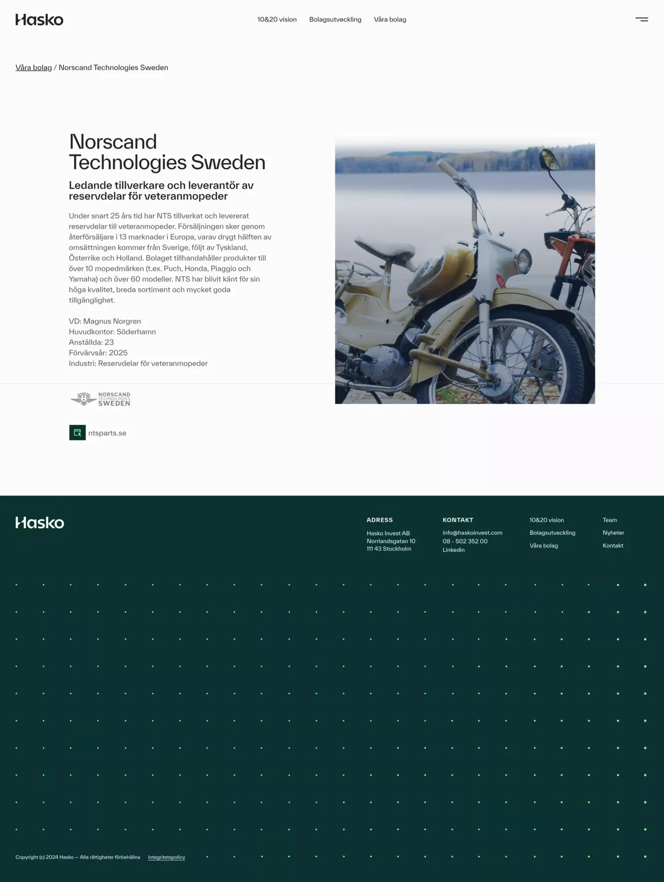 Hasko - Norscand Technologies Sweden - Blog Post design