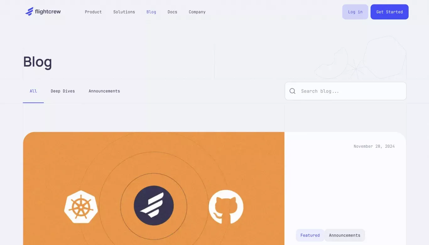 Flightcrew's Blog - Blog design