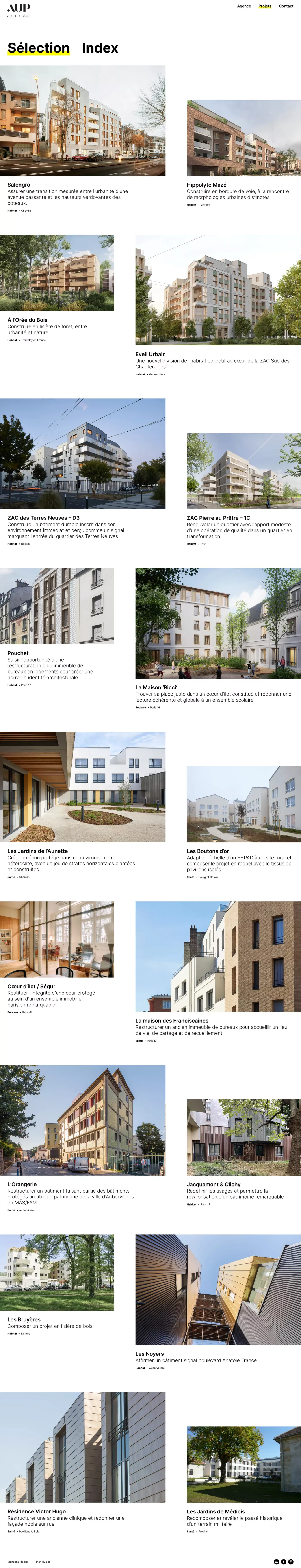 Accueil - AUP - Architecte - Portfolio design