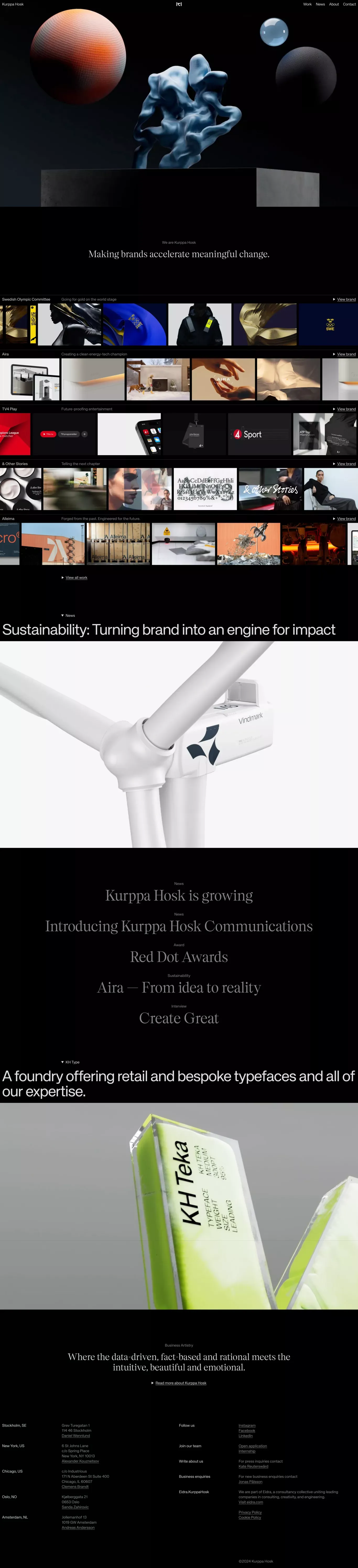 Kurppa Hosk – Brand Agency Stockholm New York - Portfolio design