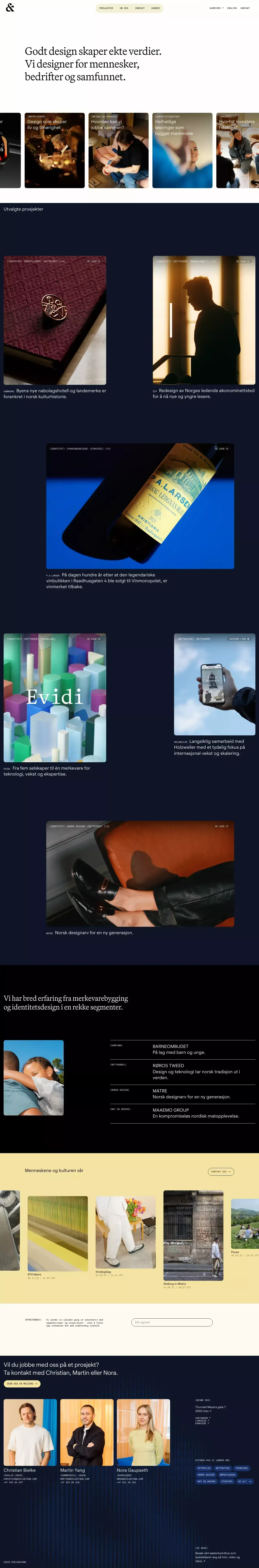 Bielke&Yang - Portfolio design
