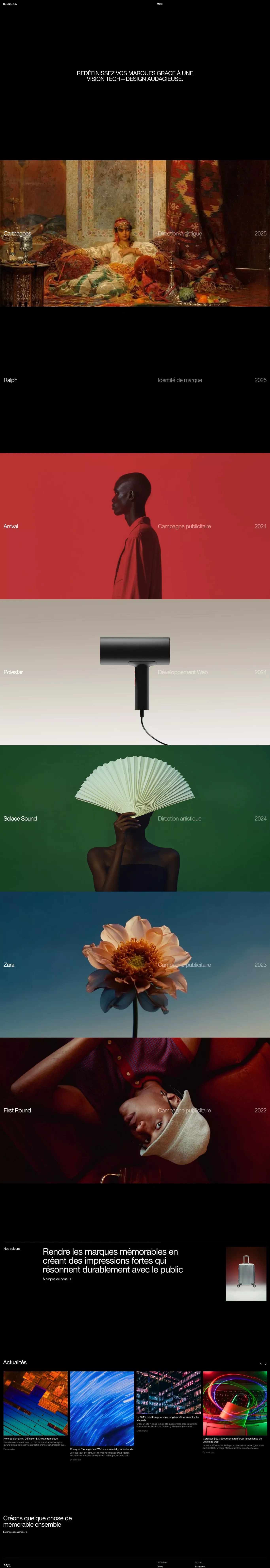 Nero Némésis - Portfolio design