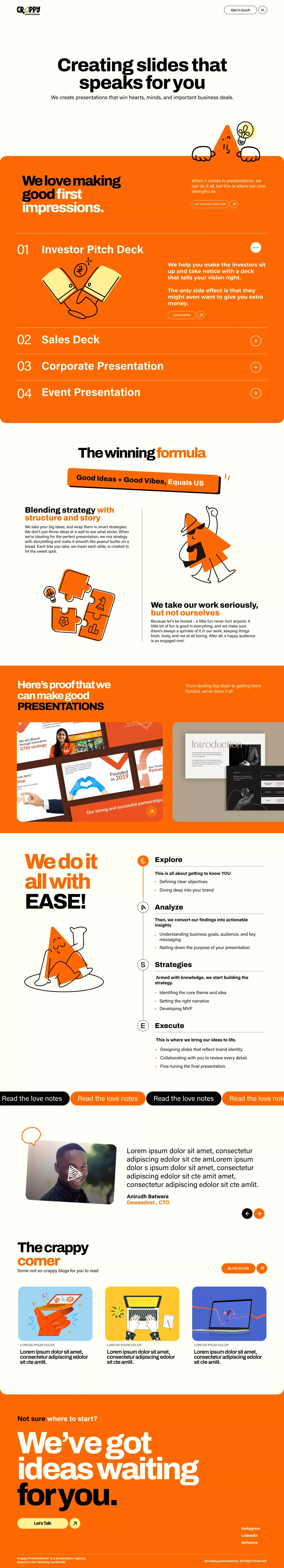 Presentation design agency | Crappy presentations - Portfolio design