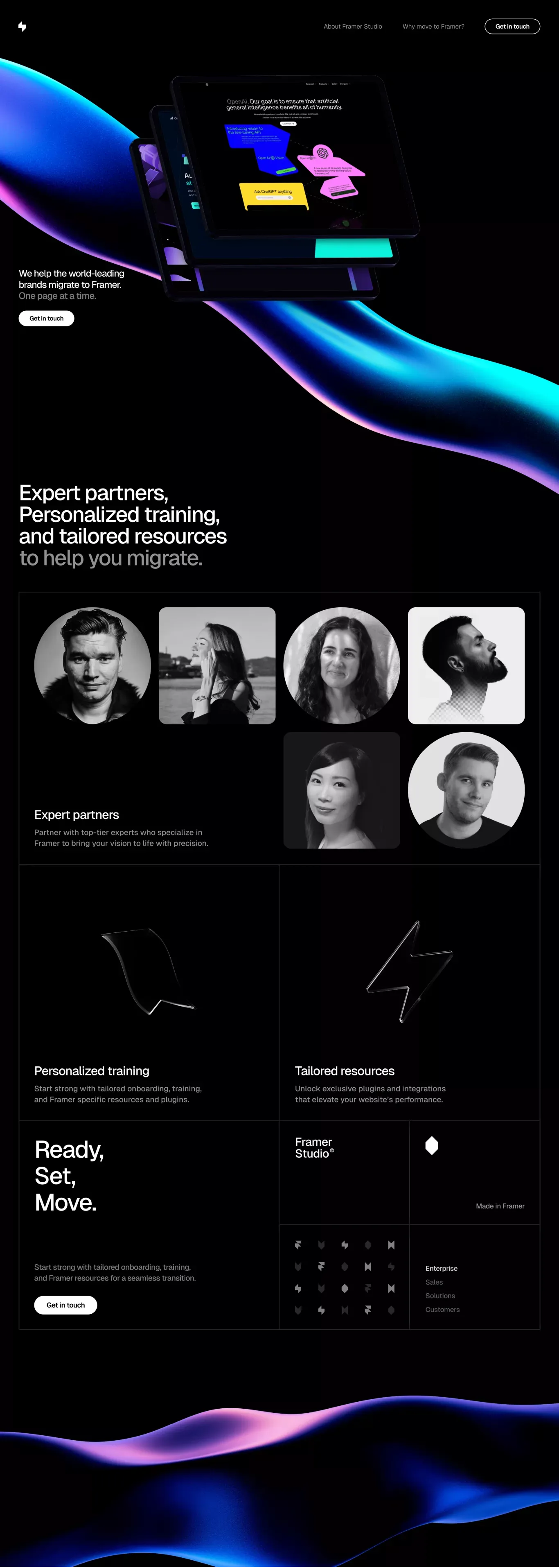 Big sites move with Framer Studio - Landing design