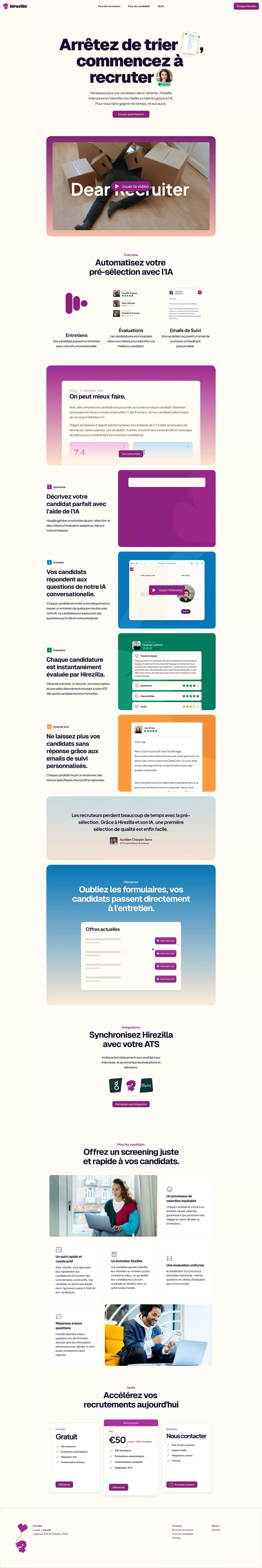 Hirezilla - Landing design