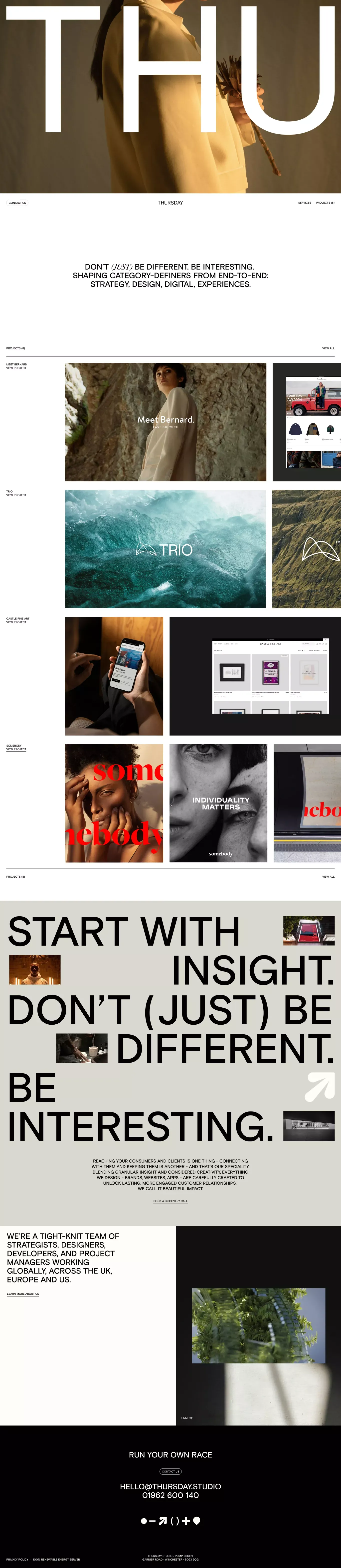 Thursday - Portfolio design