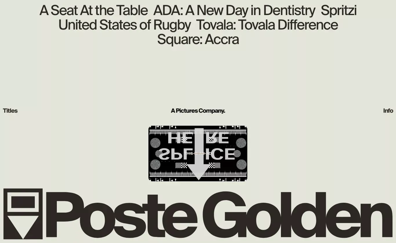 Poste Golden - Portfolio design