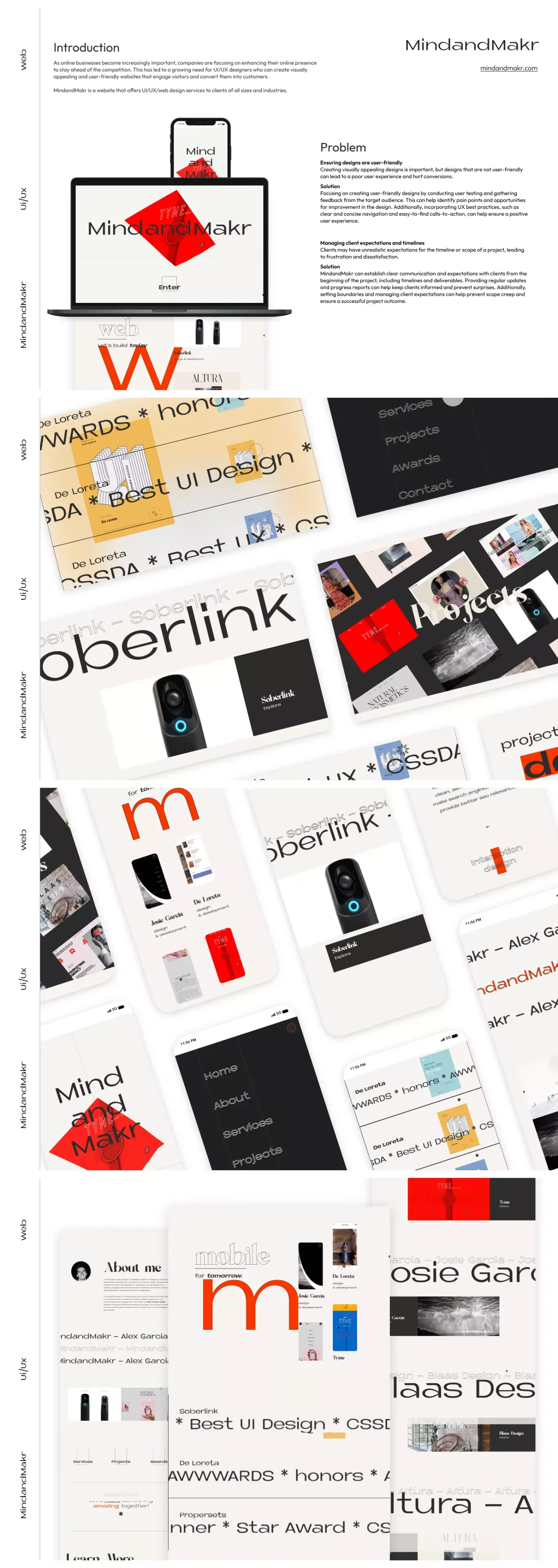 MindandMakr | UI/UX | Web | Product - Portfolio design