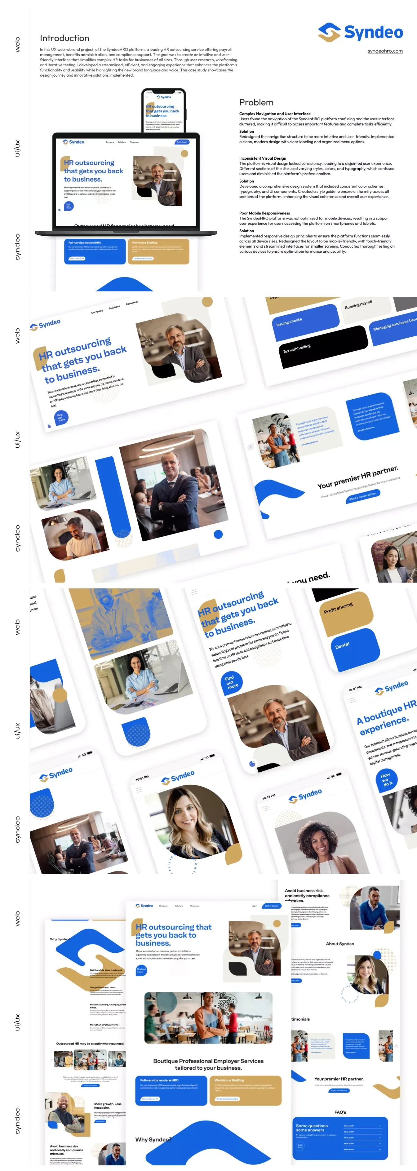 HR Outsourcing that gets you back to business - Product page design