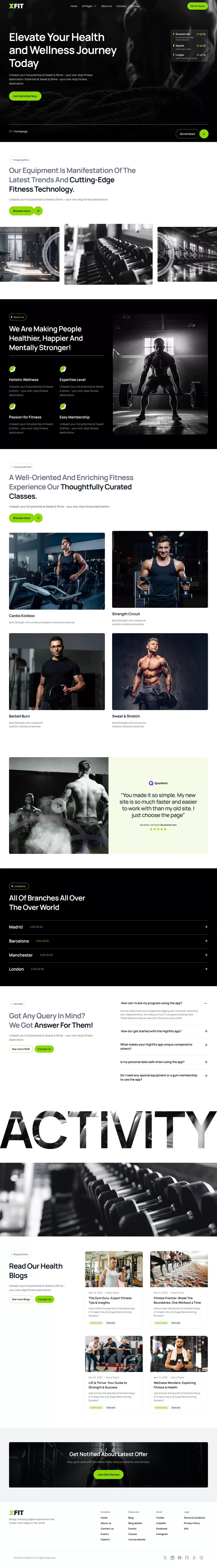 X-fitness Professional Gym Template - Template design
