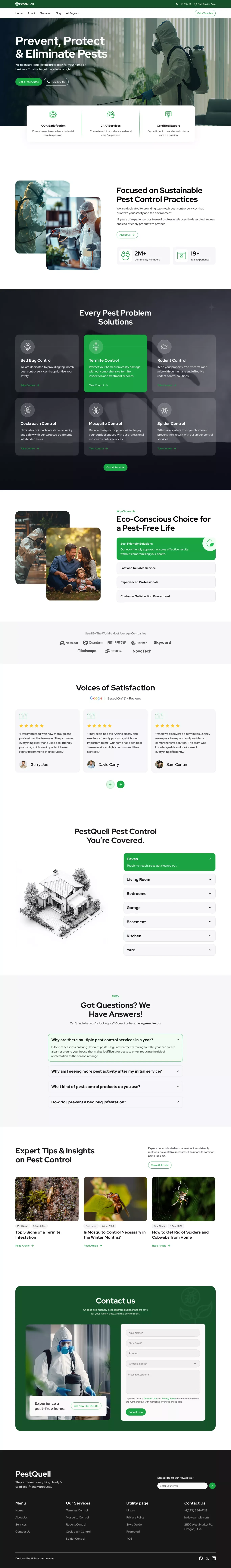 PestQuell Pest Control Service Framer Template - Template design