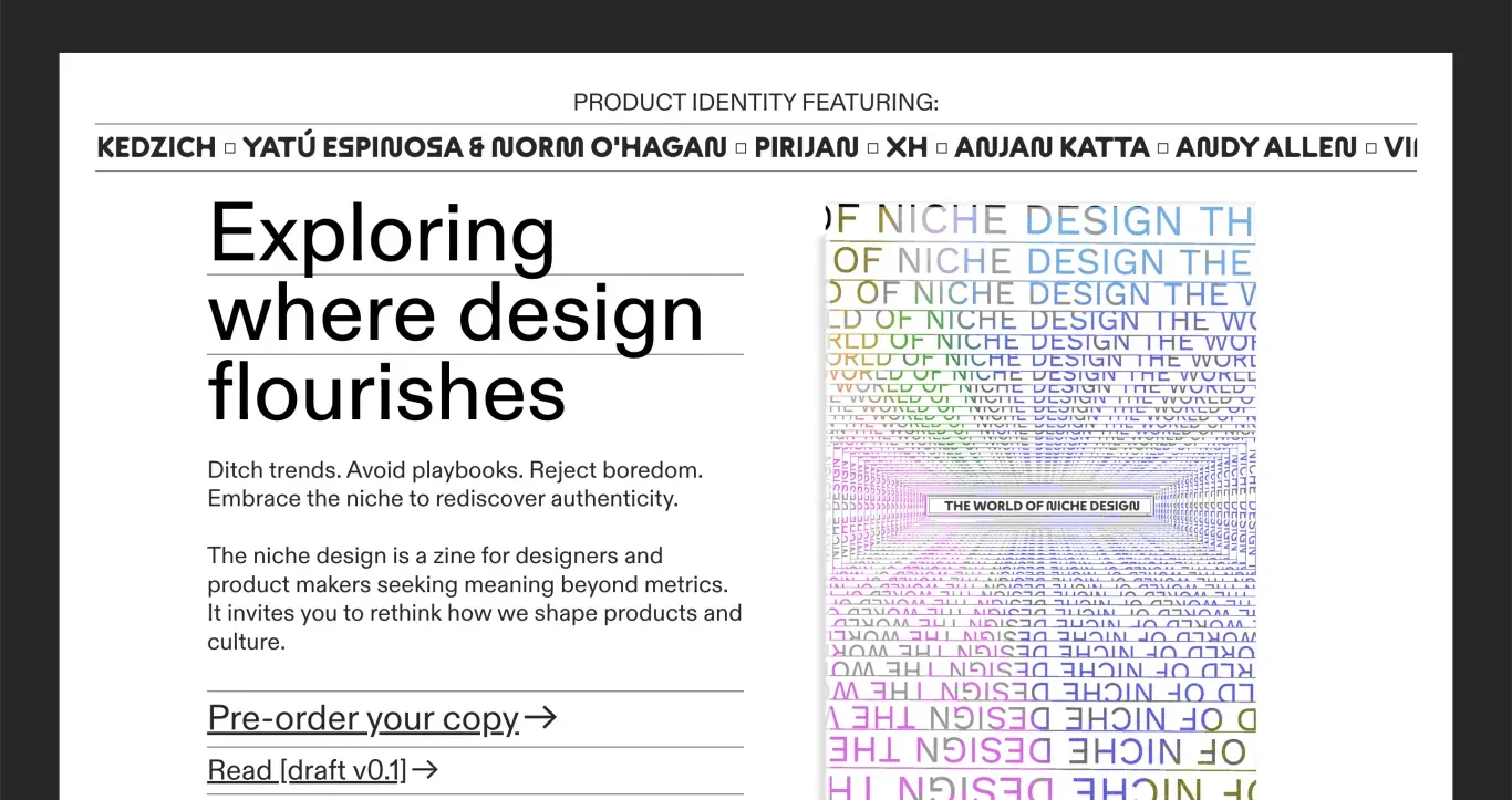 The niche zine: Exploring where design flourishes - Other design
