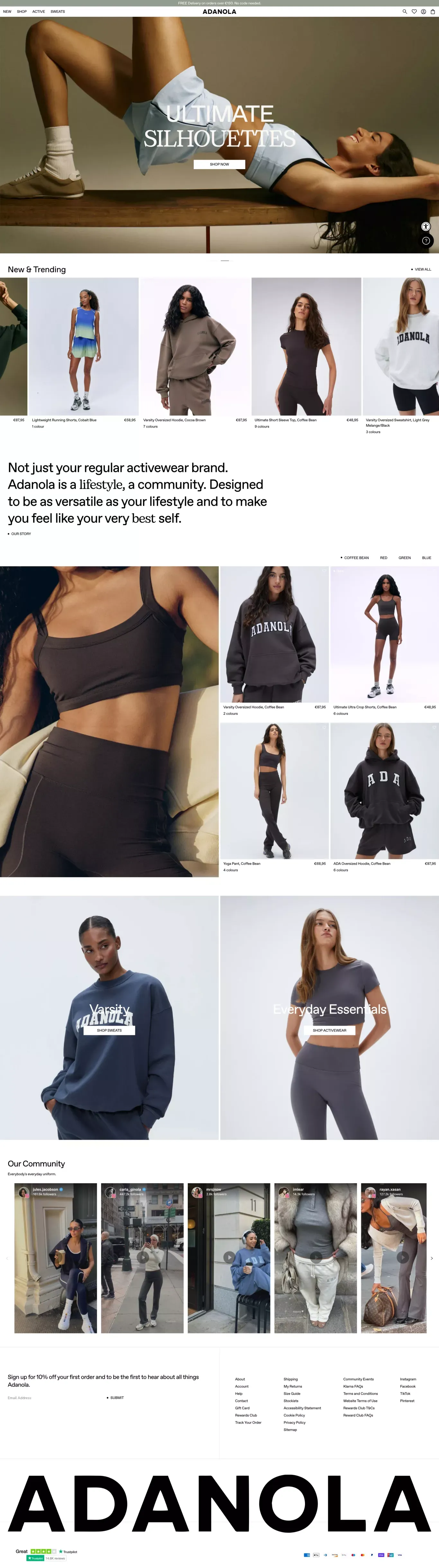 Adanola - Ecommerce design