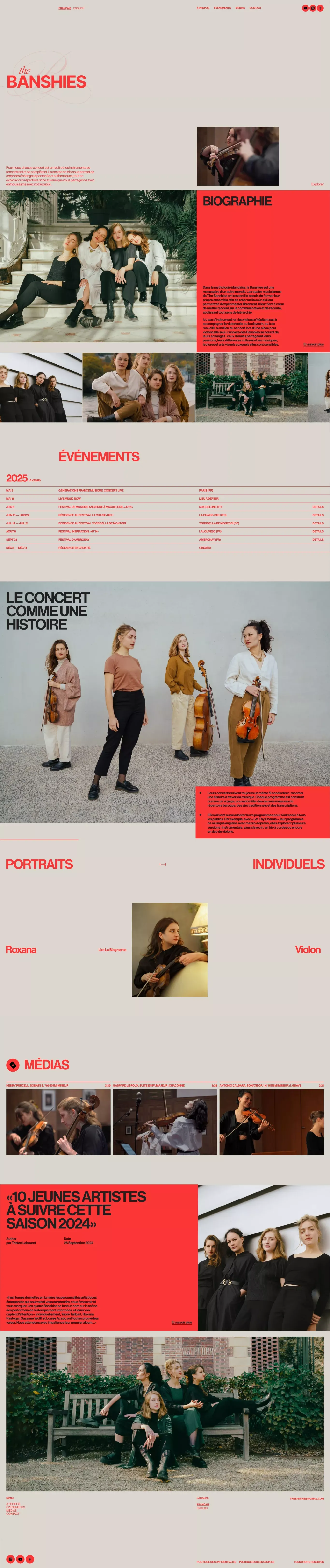 The Banshies - Portfolio design