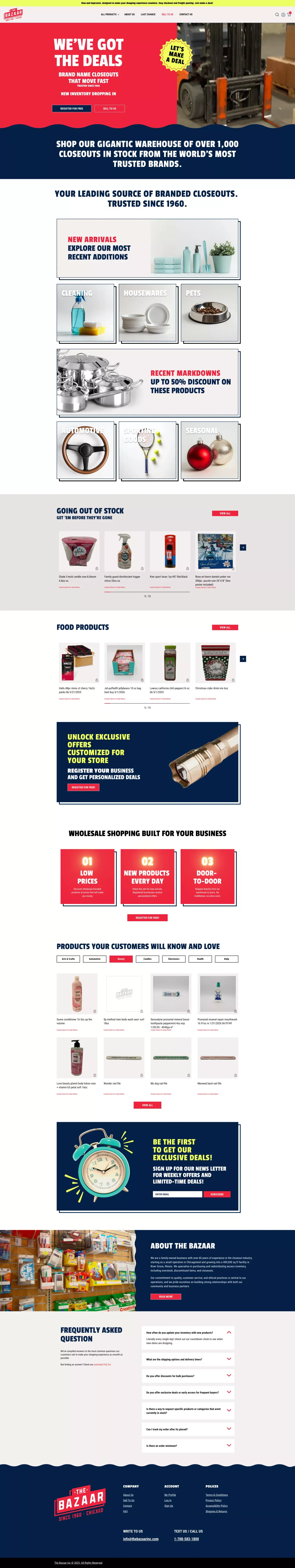 The Bazaar Inc - Ecommerce design