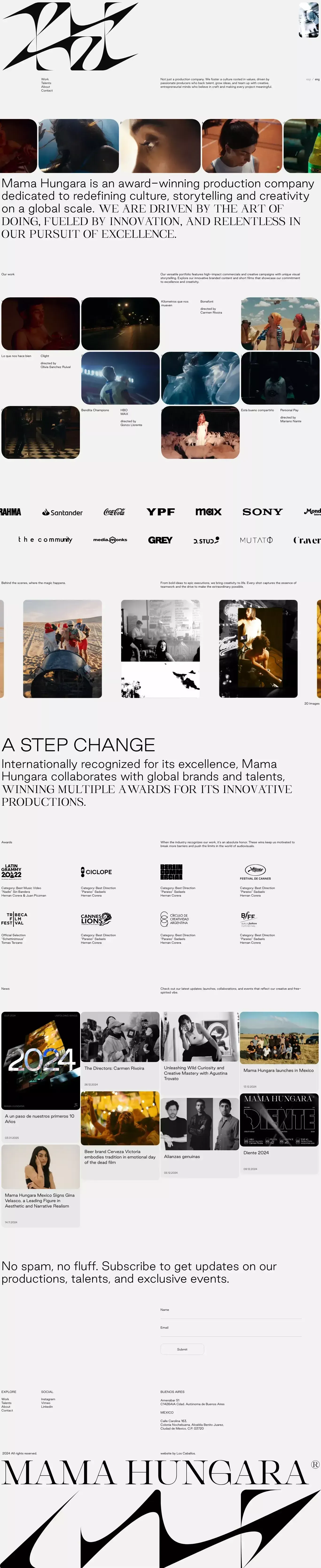 Mama Hungara - Portfolio design