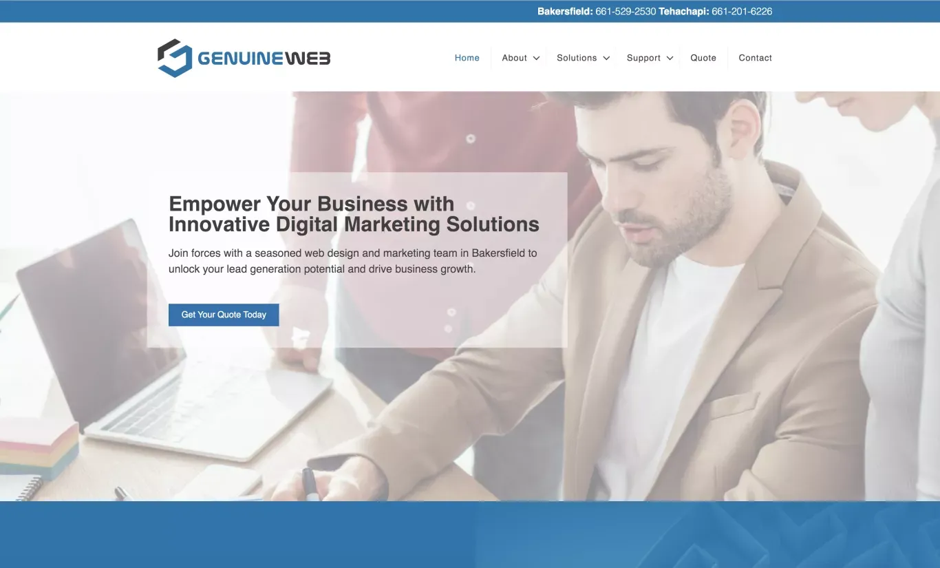 Bakersfield Web Design & Digital Marketing | Genuine Web - Portfolio design