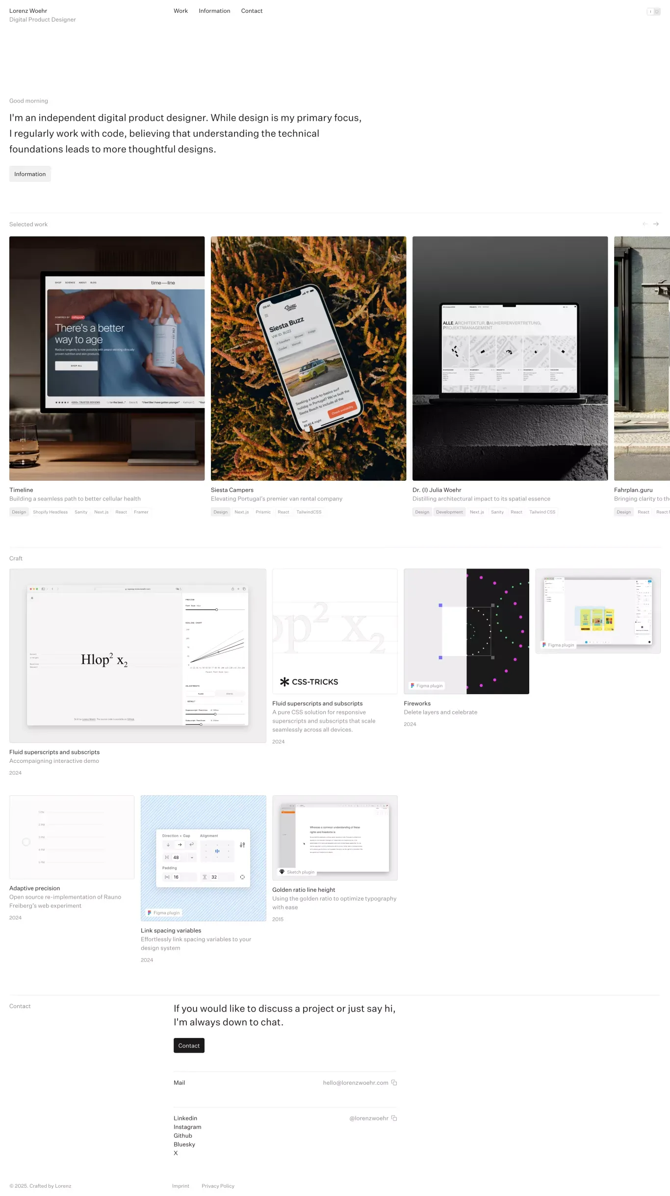 Lorenz Woehr — Digital Product Designer - Portfolio design