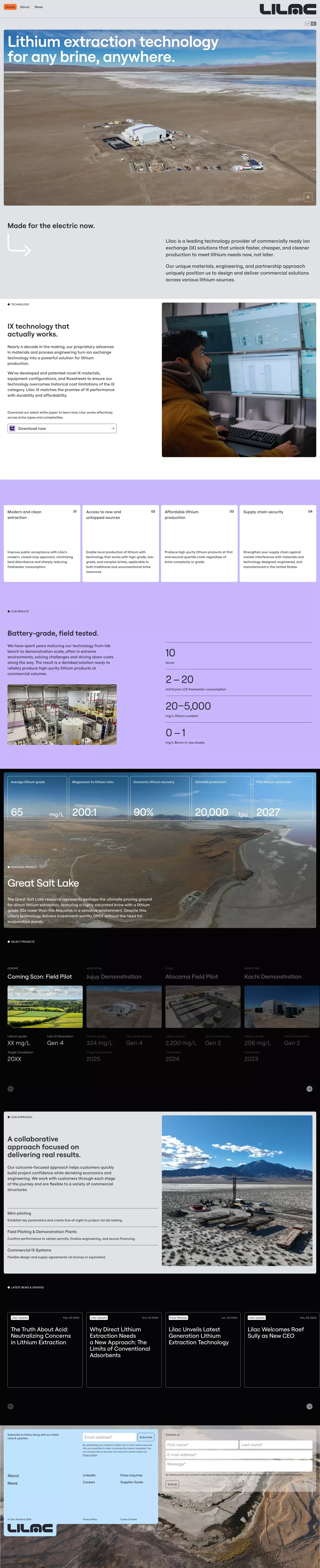 Lilac | Made for the electric now - Landing design