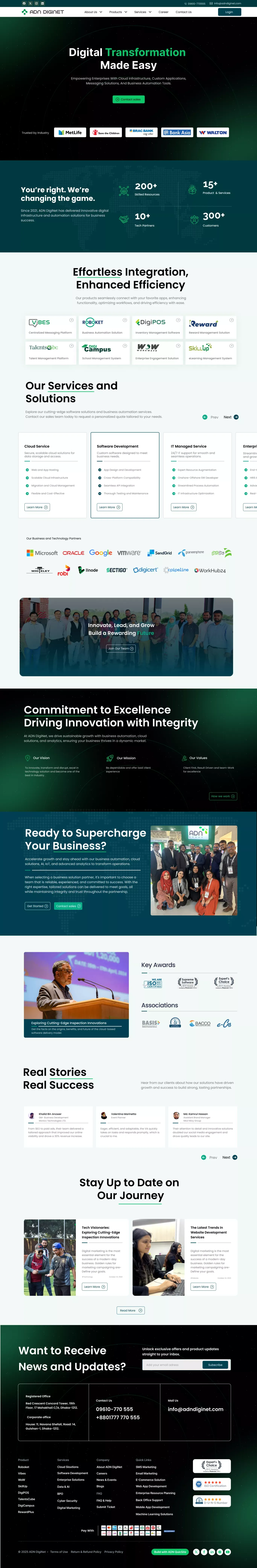 ADN DigiNet - Landing design