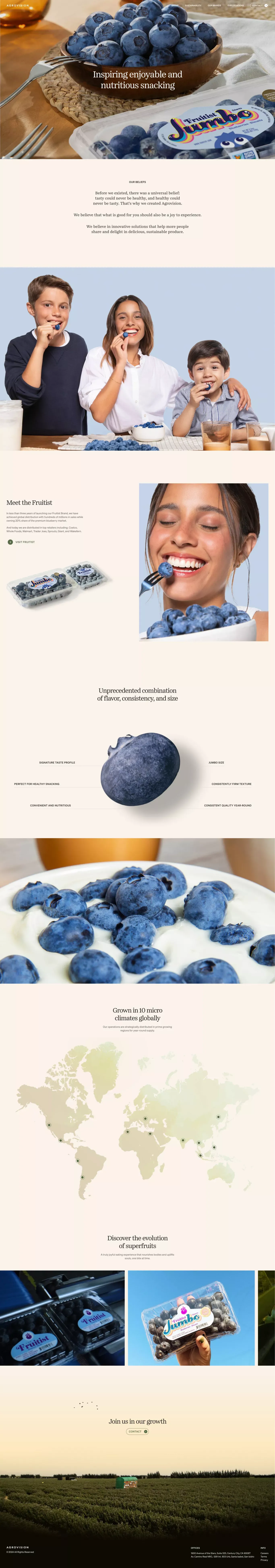 Agrovision - Landing design