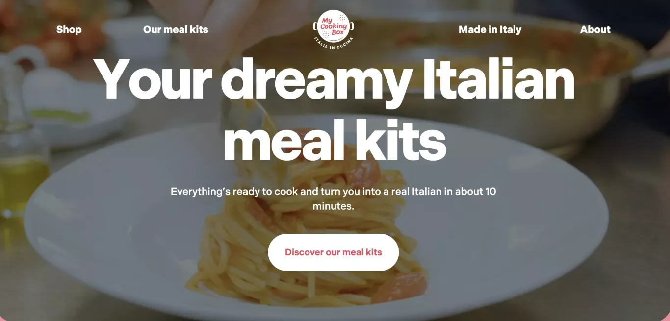 My Cooking Box | Italian meal kits for everyone - Ecommerce design