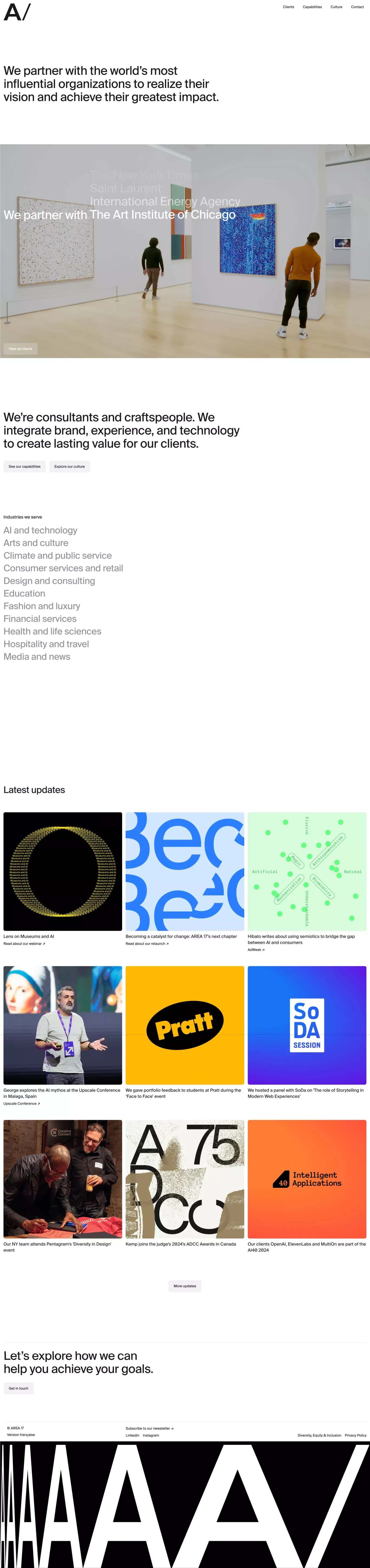 AREA 17 — Brand, experience, and technology transformation - Portfolio design