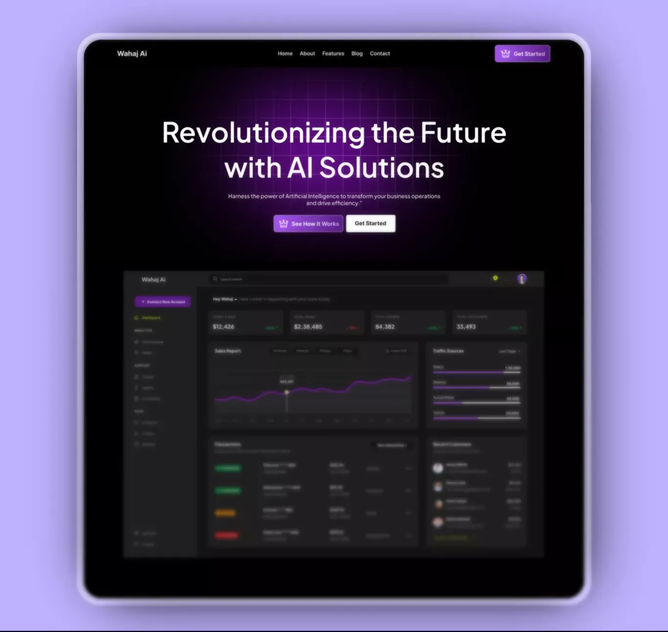 Wahaj Ai - Template design