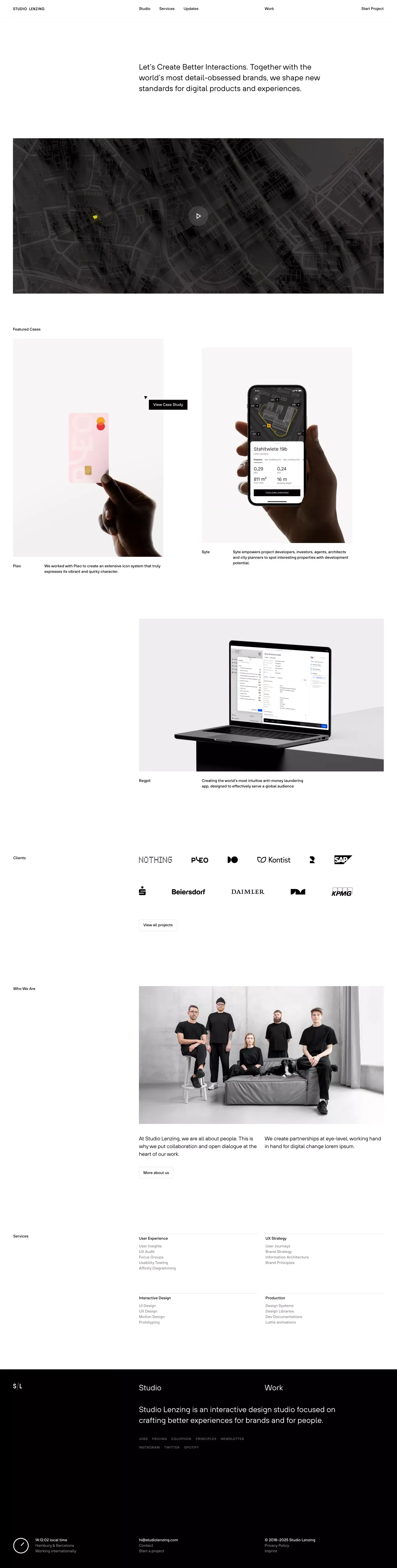 Studio Lenzing - Portfolio design