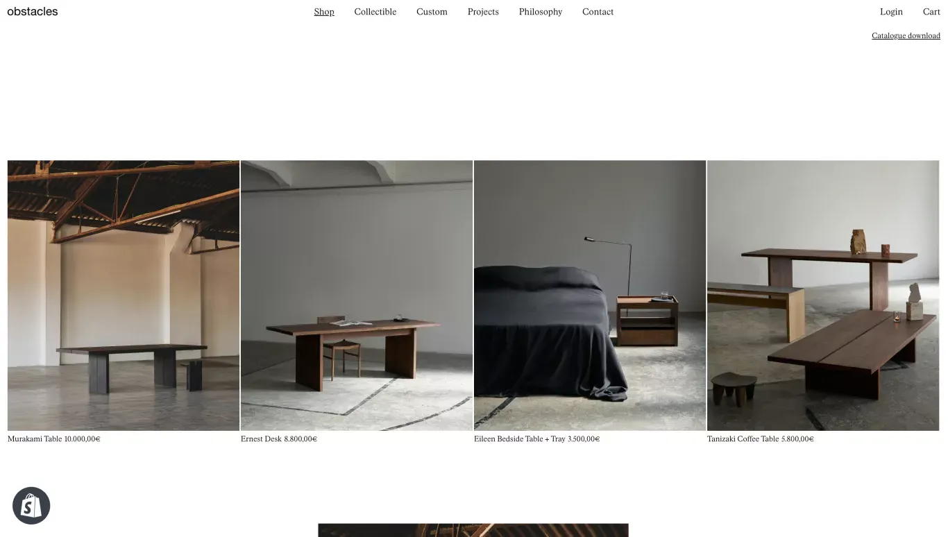 Obstacles - Ecommerce design