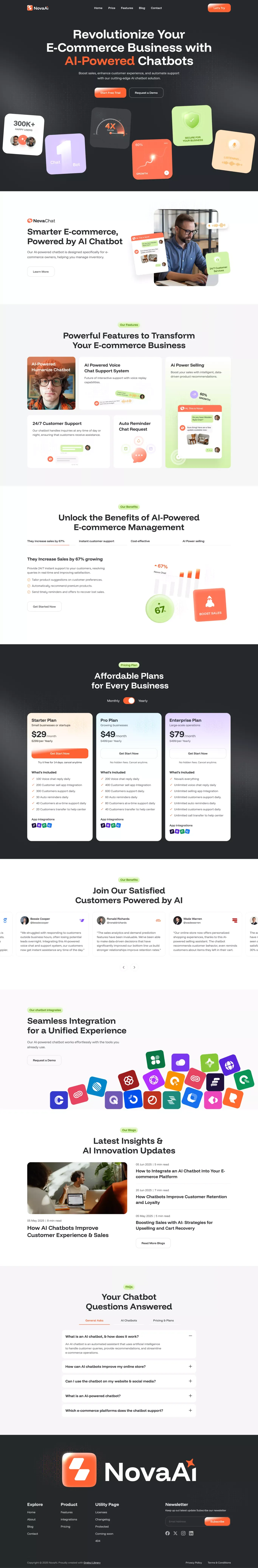 NovaAI - Technology Website Template — Framer Marketplace - Template design