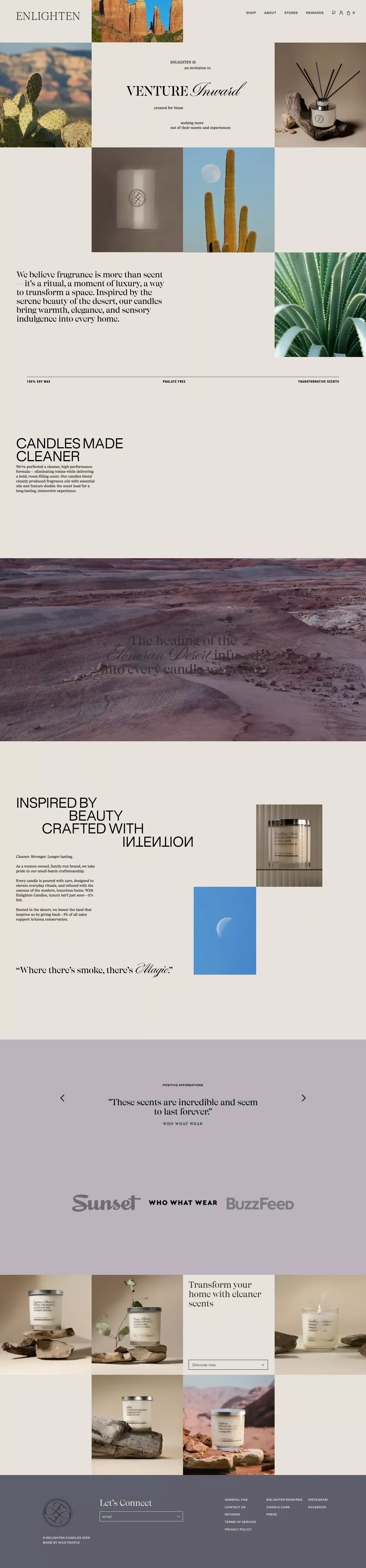 Clean Burning Candles Hand-poured in Arizona | ENLIGHTEN – ENLIGHTEN CANDLES - About Us  design