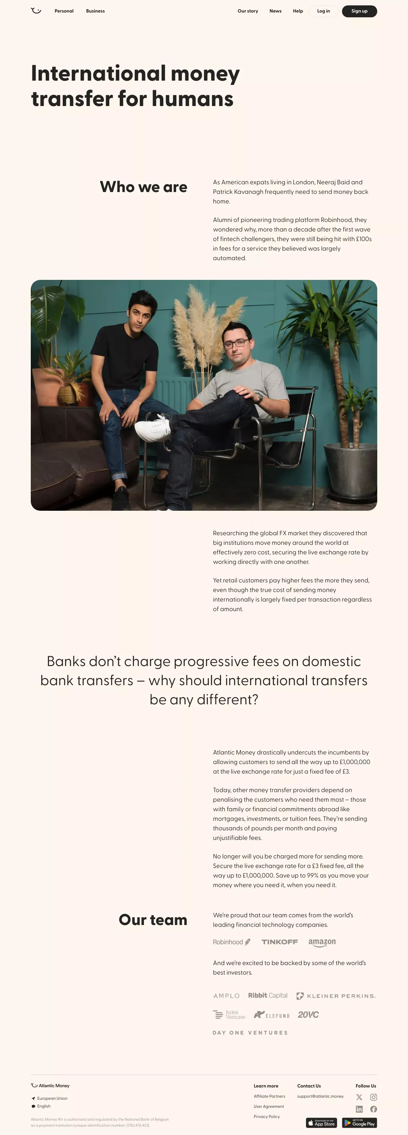 Our story | Atlantic Money - About Us  design