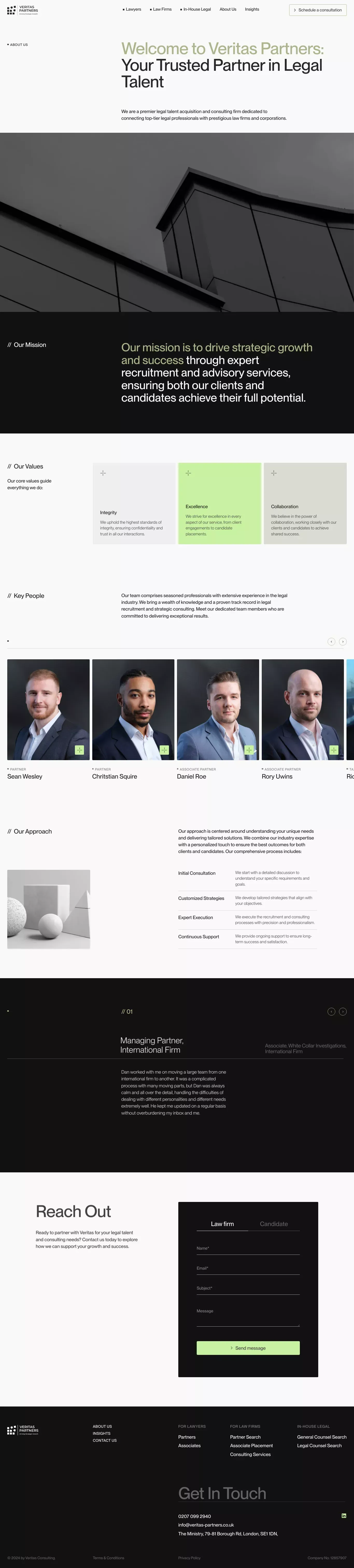 Veritas Partners - About Us - About Us  design