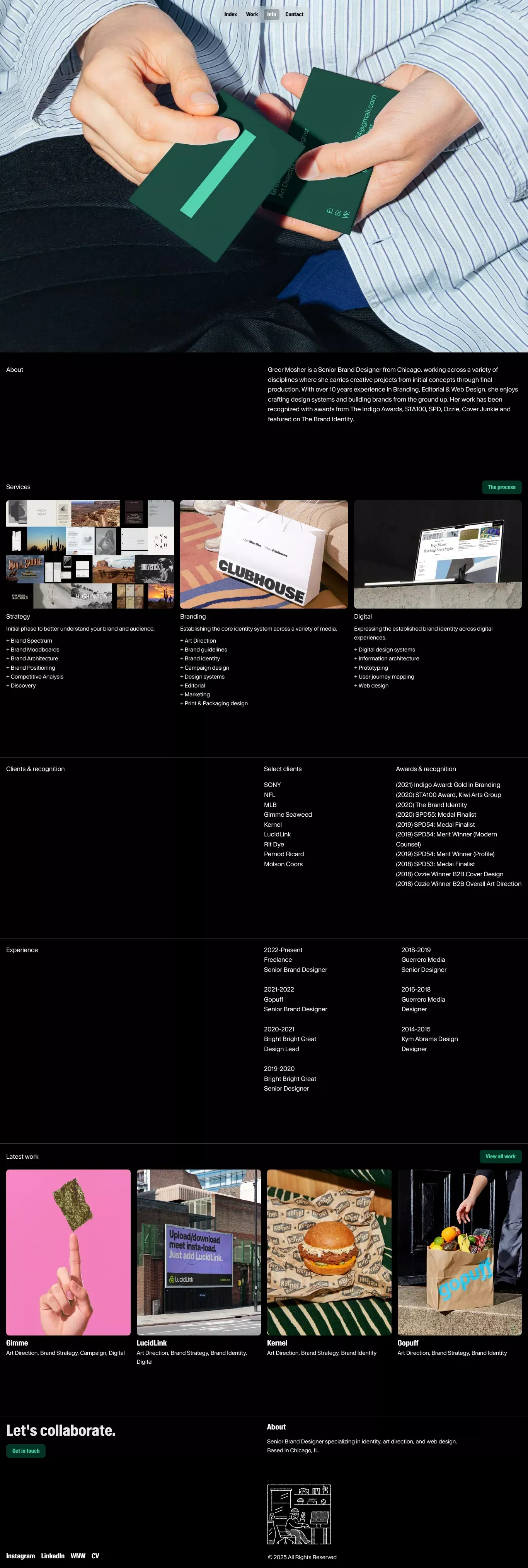 Greer Mosher: Portfolio - Case Study design