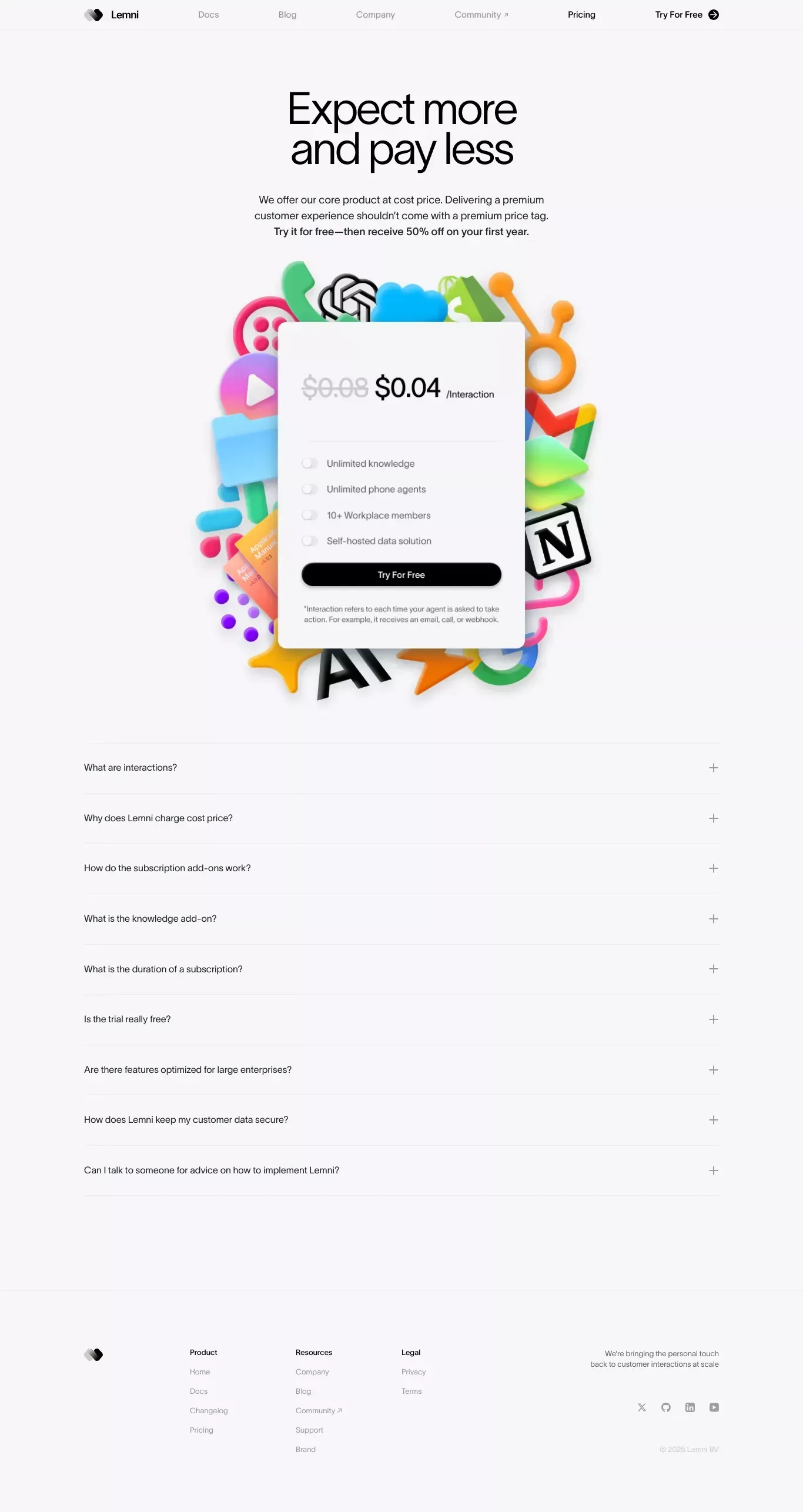 Lemni Â· Pricing - Pricing design