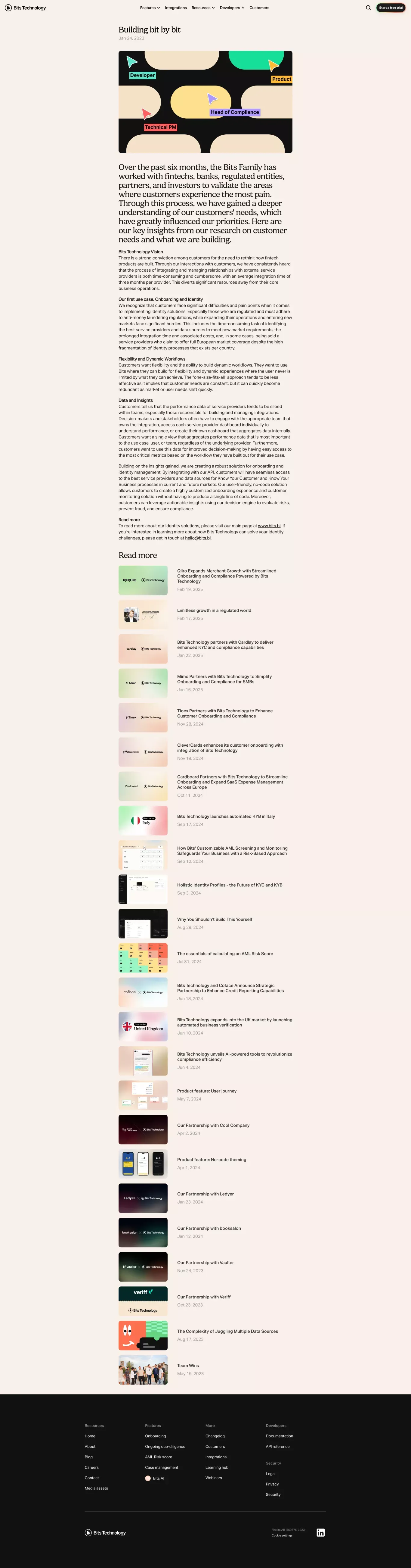 Building bit by bit - Bits Technology - Blog Post design