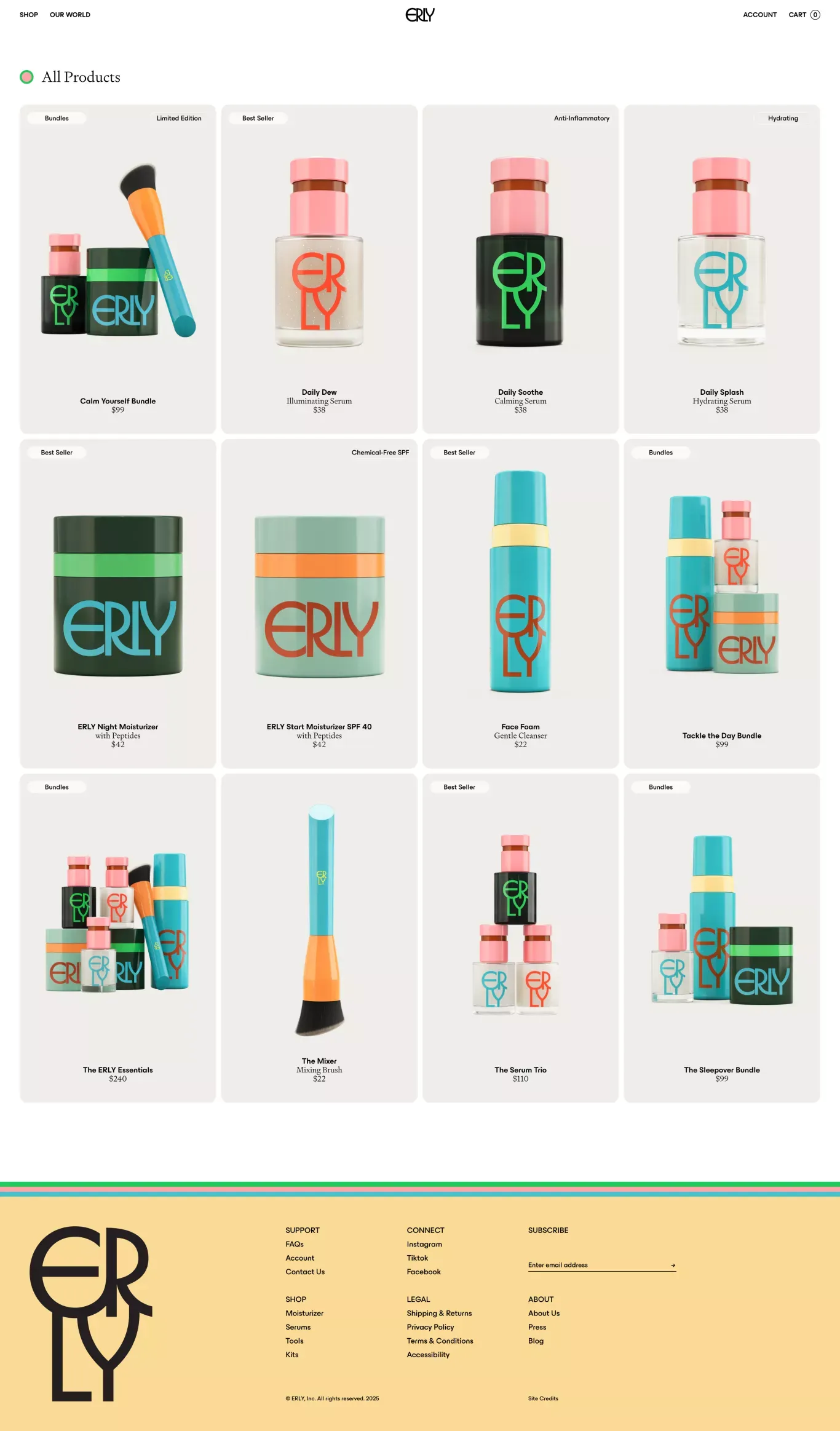 ERLY        |        ERLY Skincare | Clean Solutions for All Ages & Skin Types - Product listing design