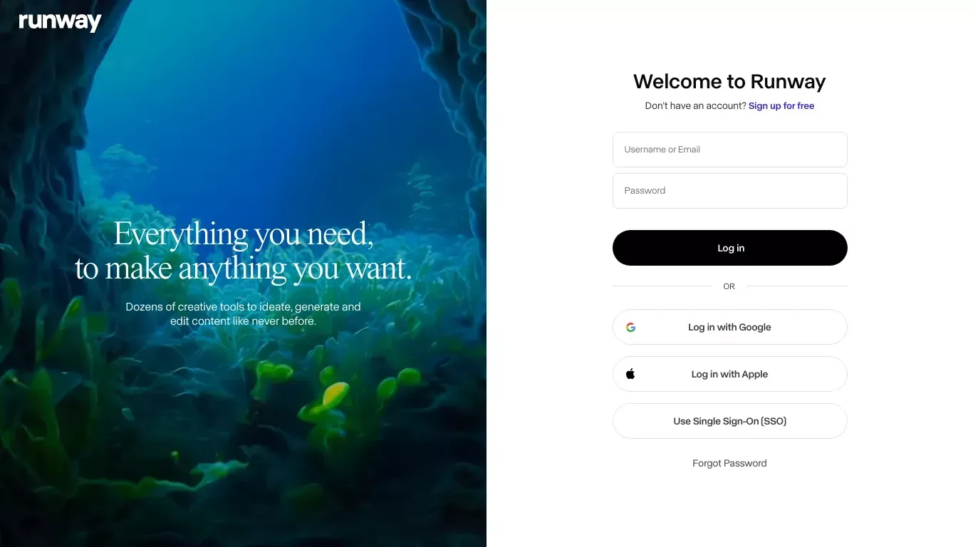 Runway - Sign Up design