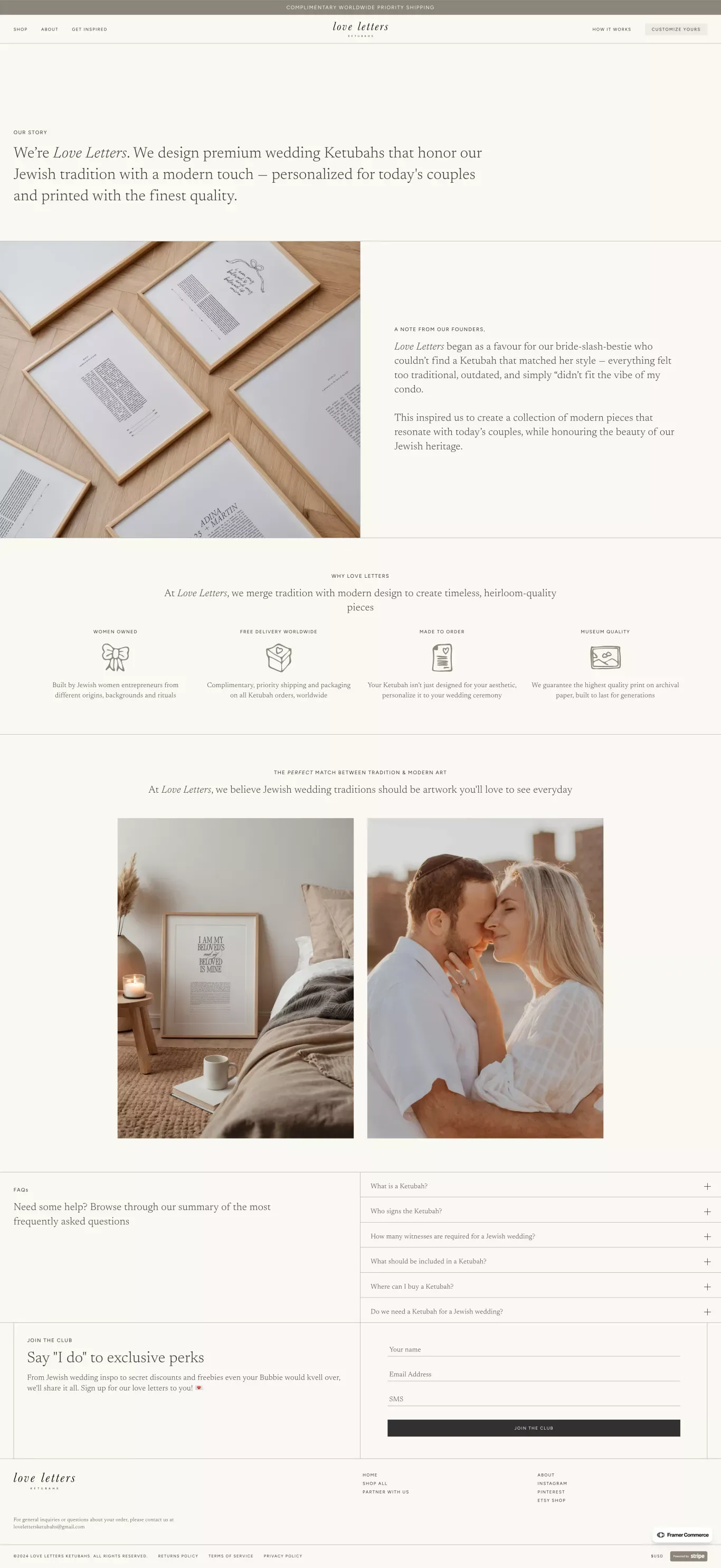 Love Letters Ketubahs â Modern, Premium Wedding Ketubahs - About Us  design