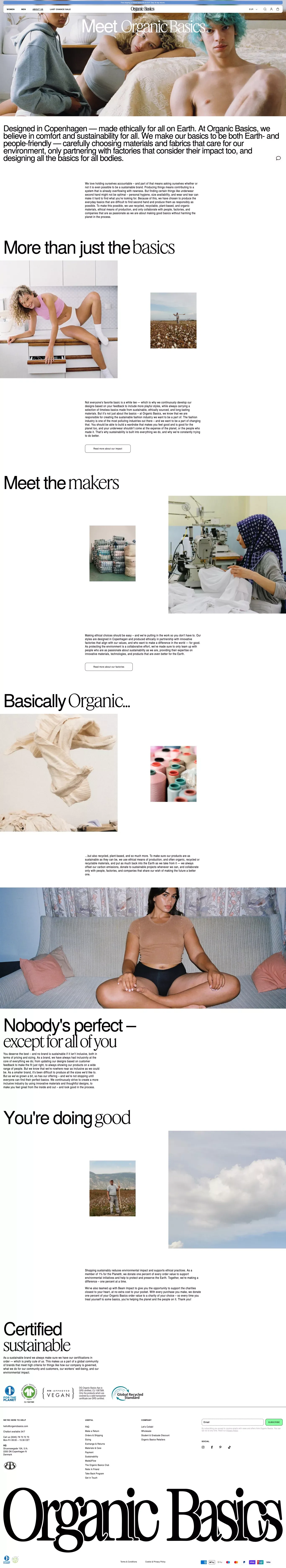 About - Our Story – Organic Basics EU - About Us  design