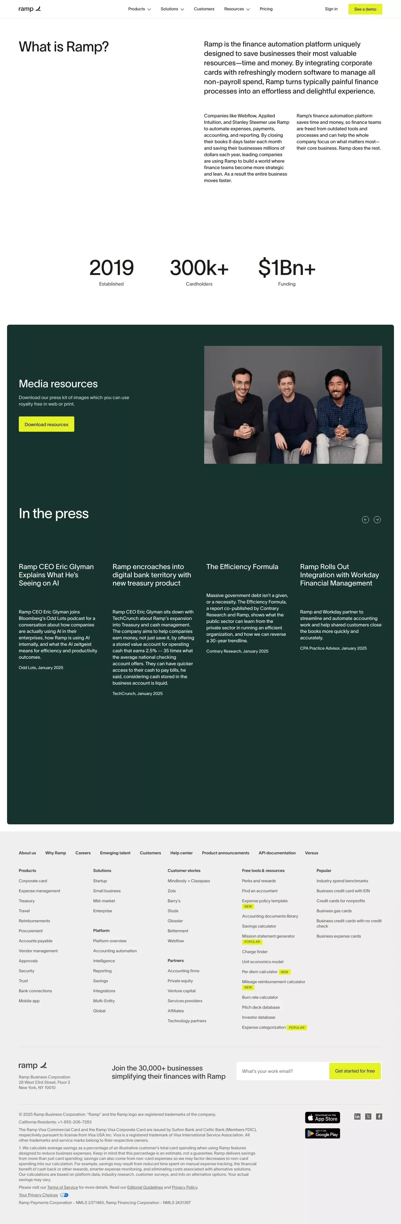 Press - Media Resources | Ramp - About Us  design