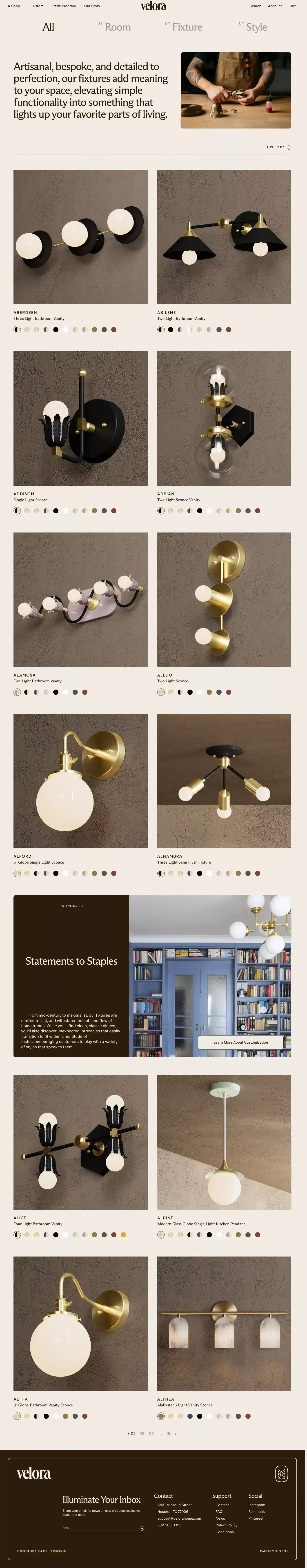 Products                   – Velora - Product listing design