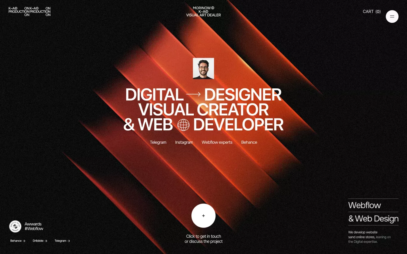 Morinow - Webflow HTML Website Template - Portfolio design