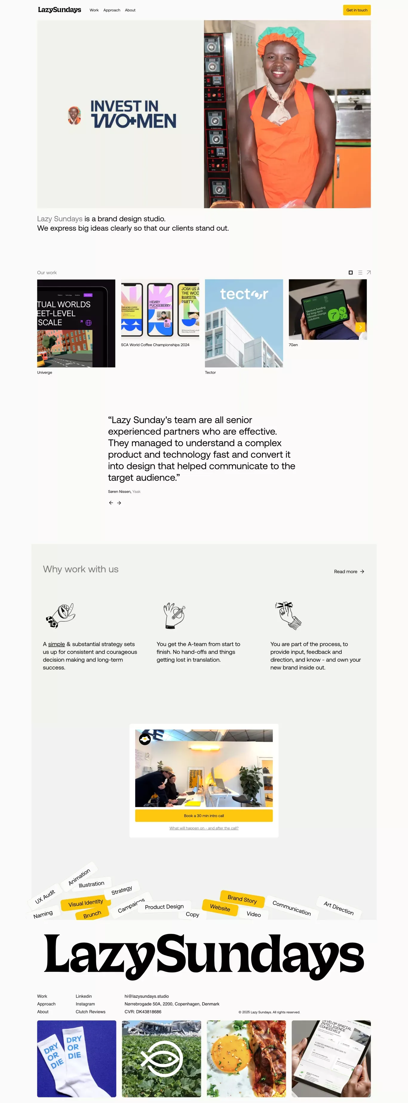 Lazy Sundays - Portfolio design