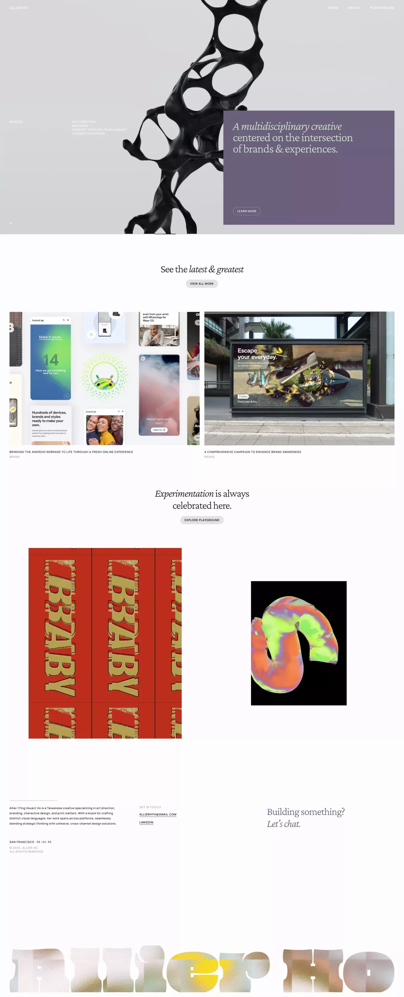 Allier Ho - Portfolio design