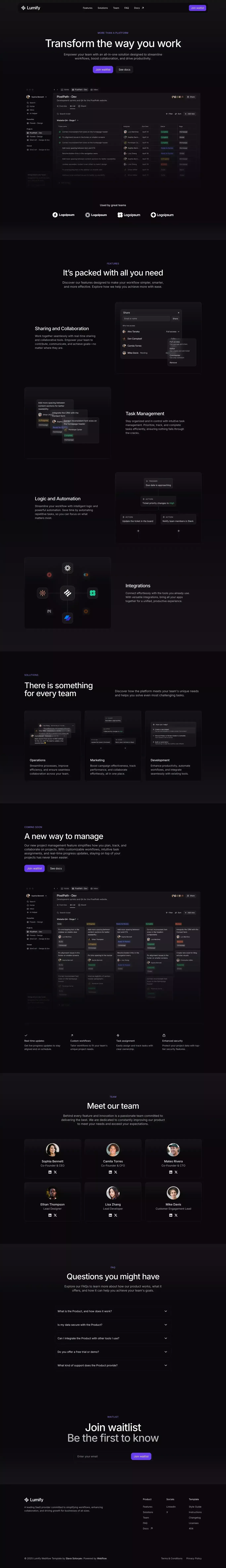 Lumify - Webflow HTML website template - Template design