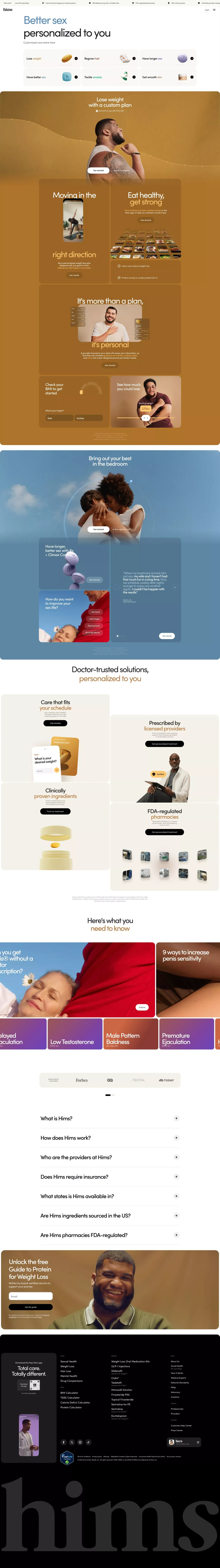 Telehealth for a healthy, handsome you | hims - Landing design
